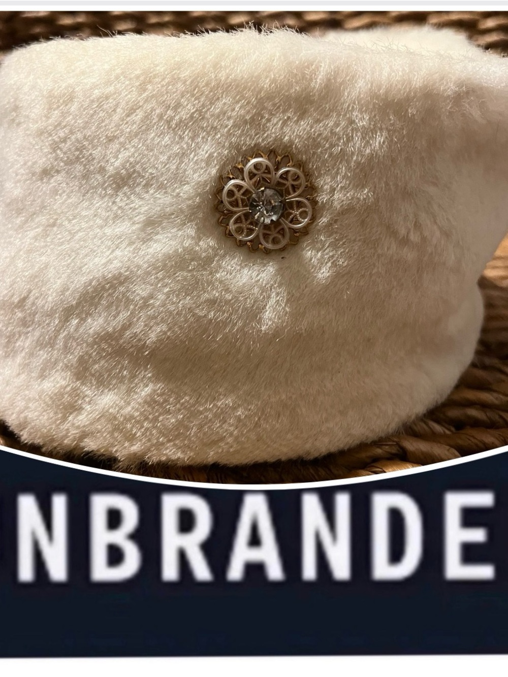 UNBRANDED Boutique Ivory Faux Fur Musketeer Hat